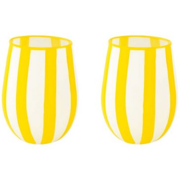 Set 2 verres à eau 50 cl Jaune - Twist & Match