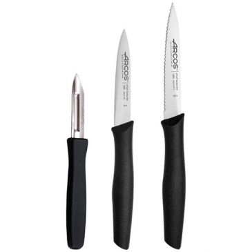 Set 3 couteaux de cuisine Noir - Nova