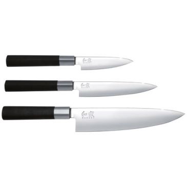 Set 3 couteaux Office / Universel / Chef - Wasabi Black