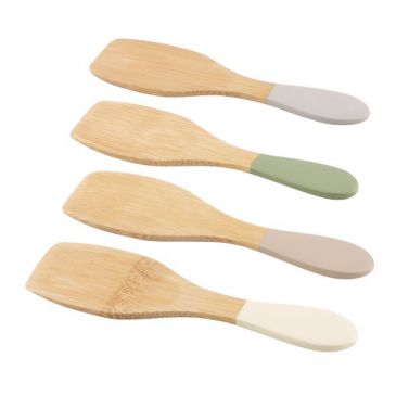 Set 4 spatules 13 cm en bambou plancha/raclette