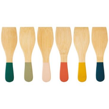 Set de 6 spatules à raclette mulicolores