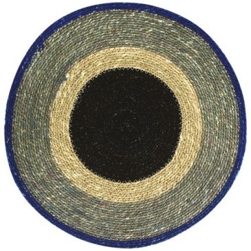 Set de table rond 38 cm Bleu - Jonc de Mer