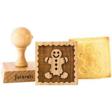 Tampon à biscuits carré - Motif Gingerman