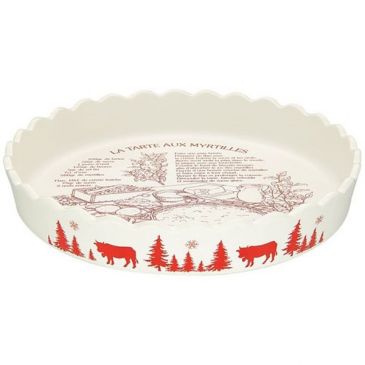 Tourtière 30 cm Blanc Mat - Myrtilles