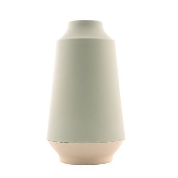 Vase haut 26,5 cm - Sauge & Blanc Cassé
