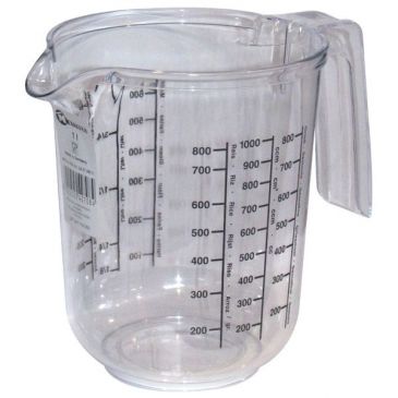 Verre doseur gradué plast. 1L