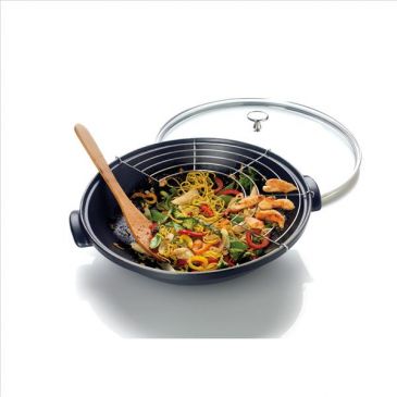 Wok 36 cm Noir - Flame