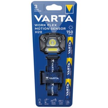 Lampe frontale - Work Flex Motion Sensor H20 - 3 piles LR03 - noir/bleu